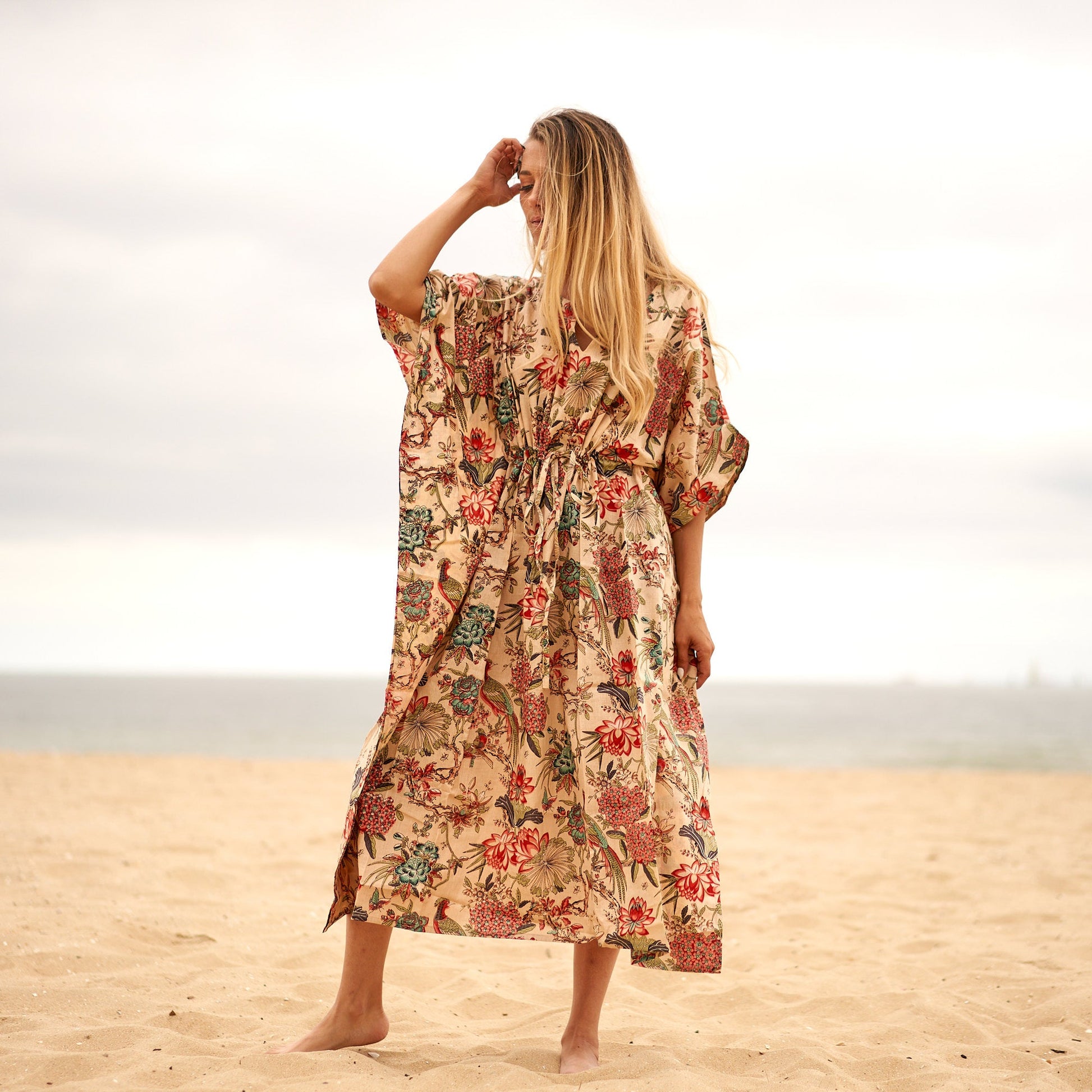 'Tropical Paradise' 100% Cotton Kaftan