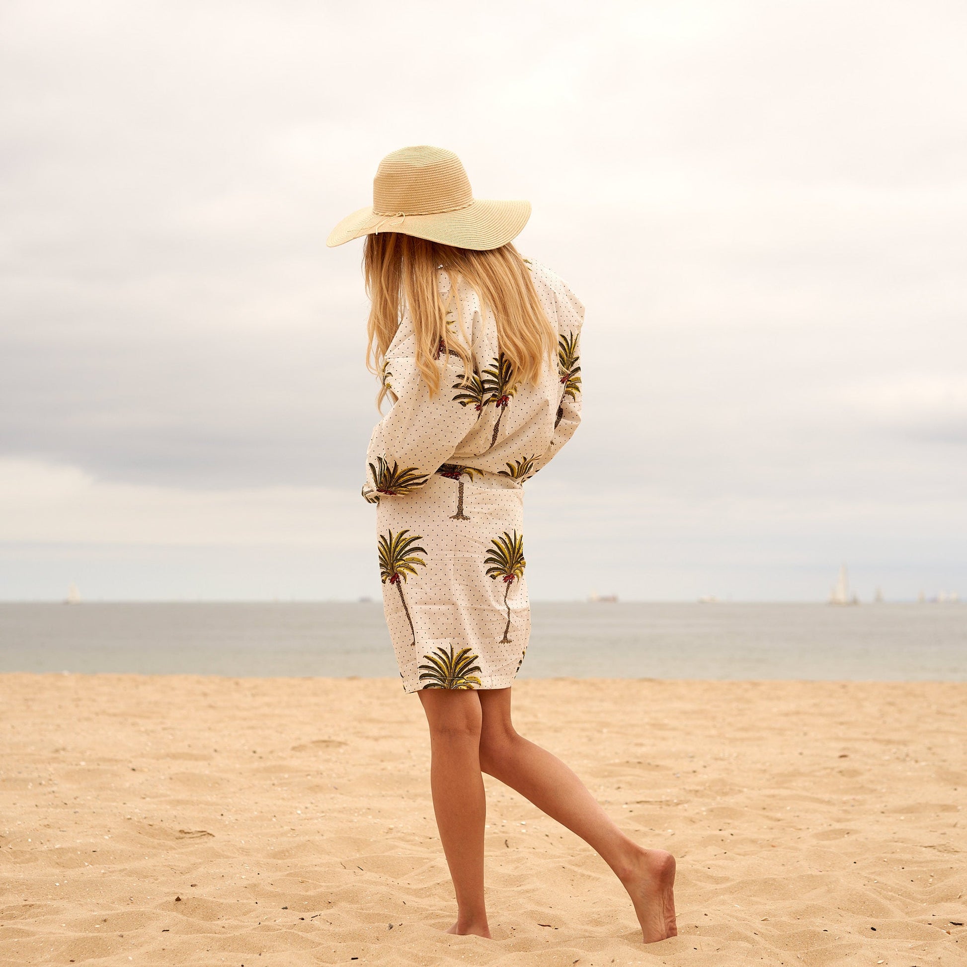 Palm Beach' 100% Cotton Kimono Robe Robe