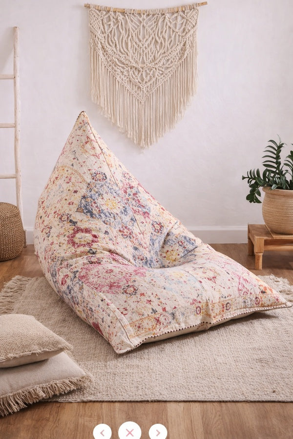 Bohemian Floor Cushion Chair - Stylish Bean Bag Lounger
