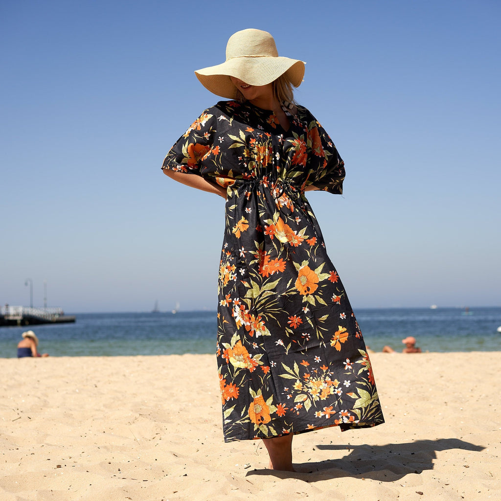 'Wildflower Wonders' 100% Cotton Kaftan