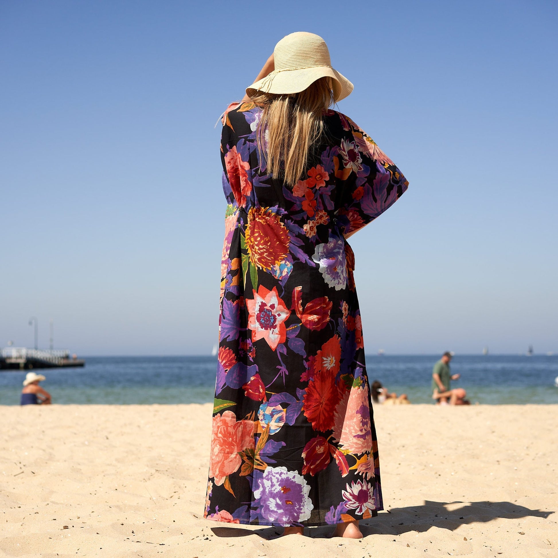 'Midnight Jungle' 100% Cotton Kaftan