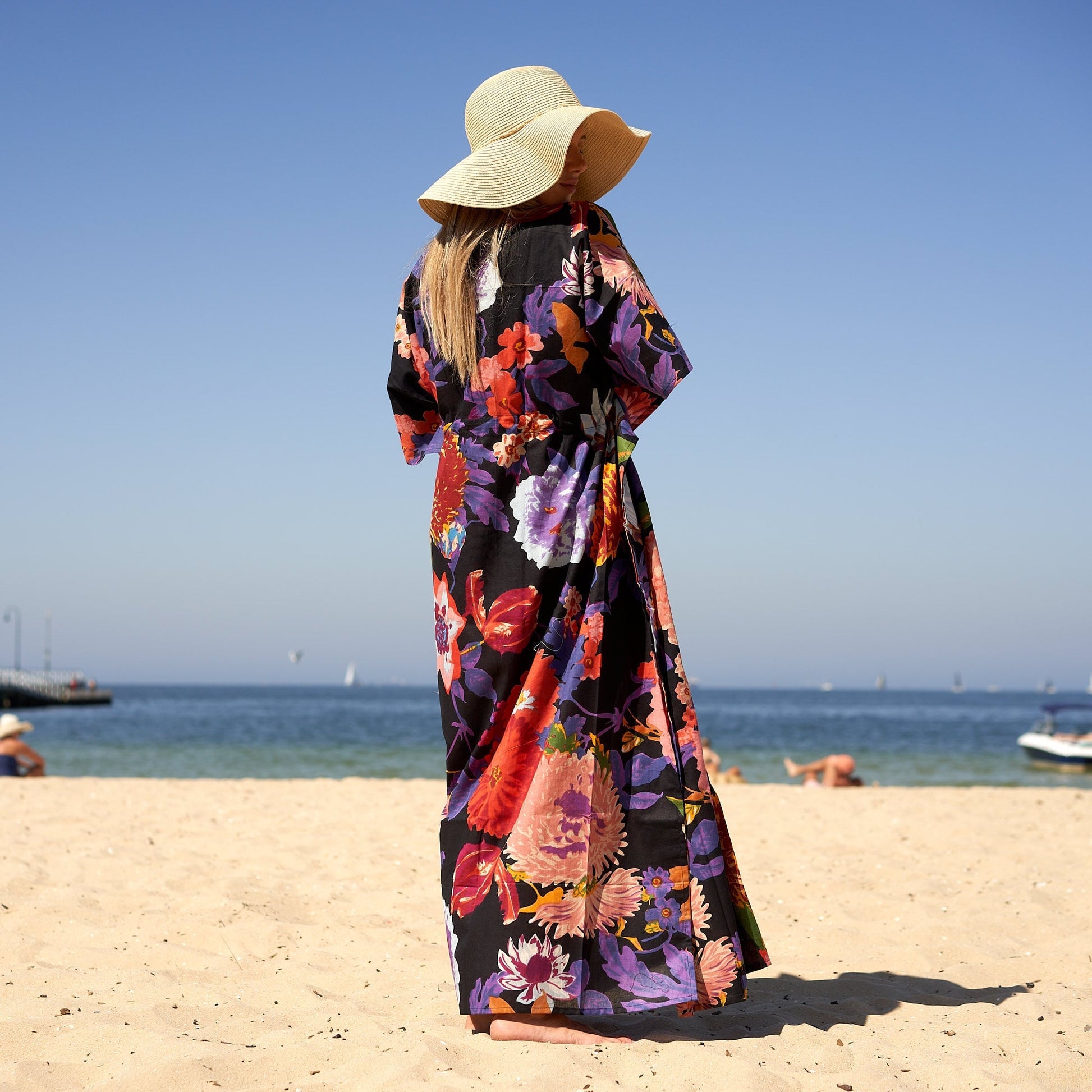'Midnight Jungle' 100% Cotton Kaftan