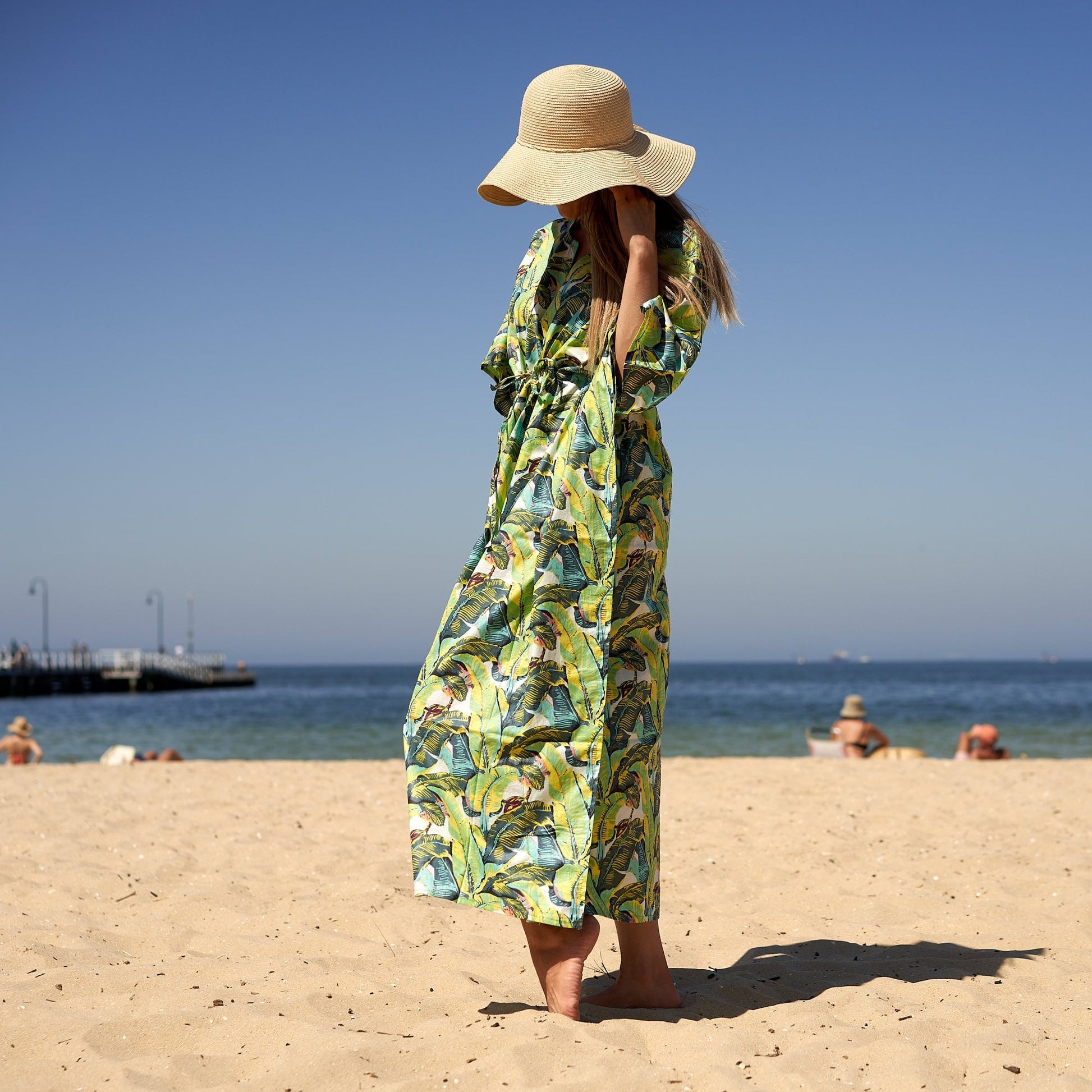 'Tropical Tapestry' 100% Cotton Kaftan