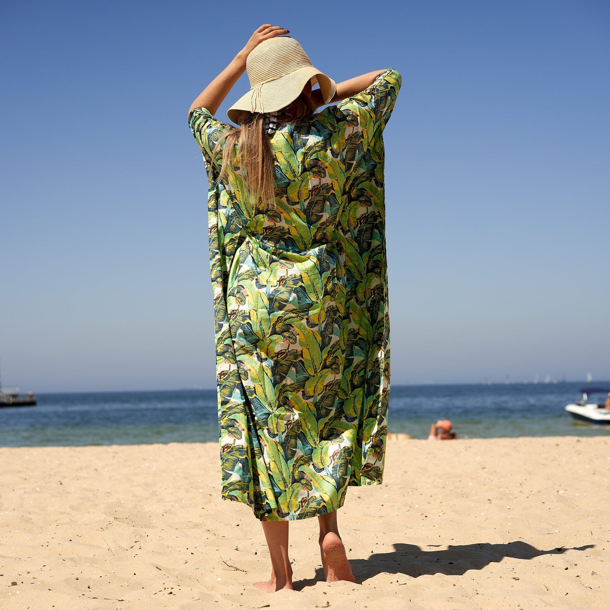 'Tropical Tapestry' 100% Cotton Kaftan