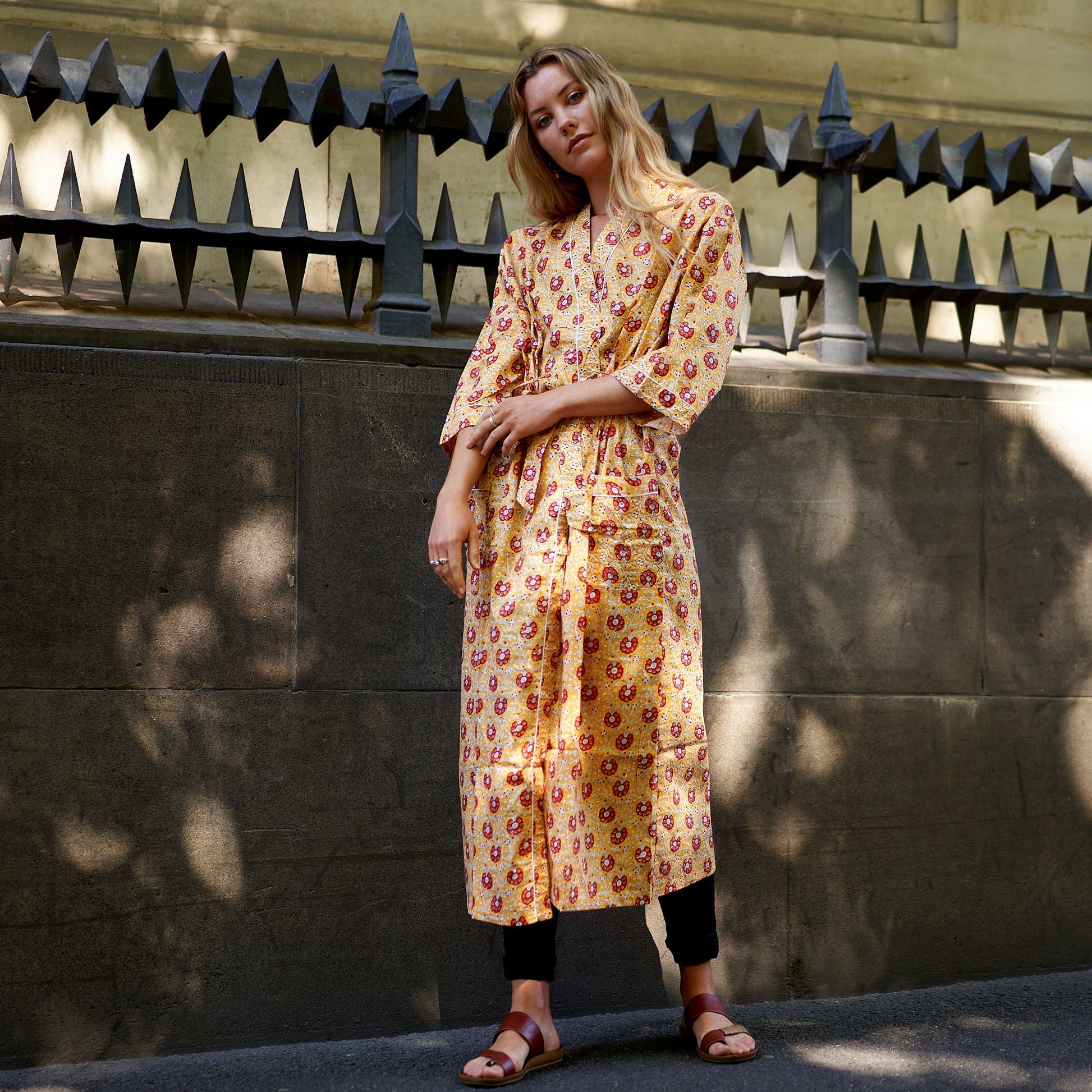 'Cotton Luau' 100% Cotton Kimono Robe