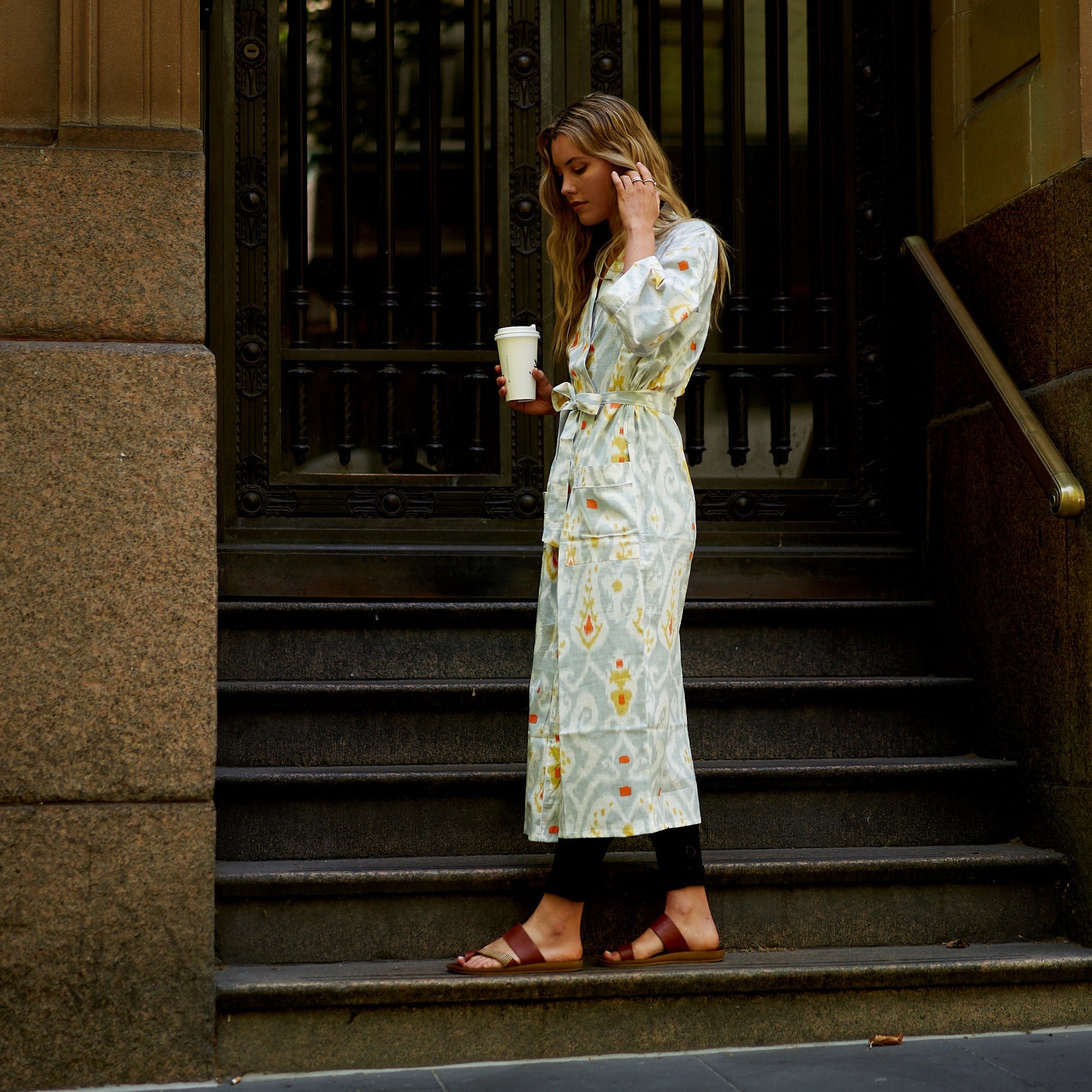 'Weekend Getaway' 100% Cotton Kimono Robe