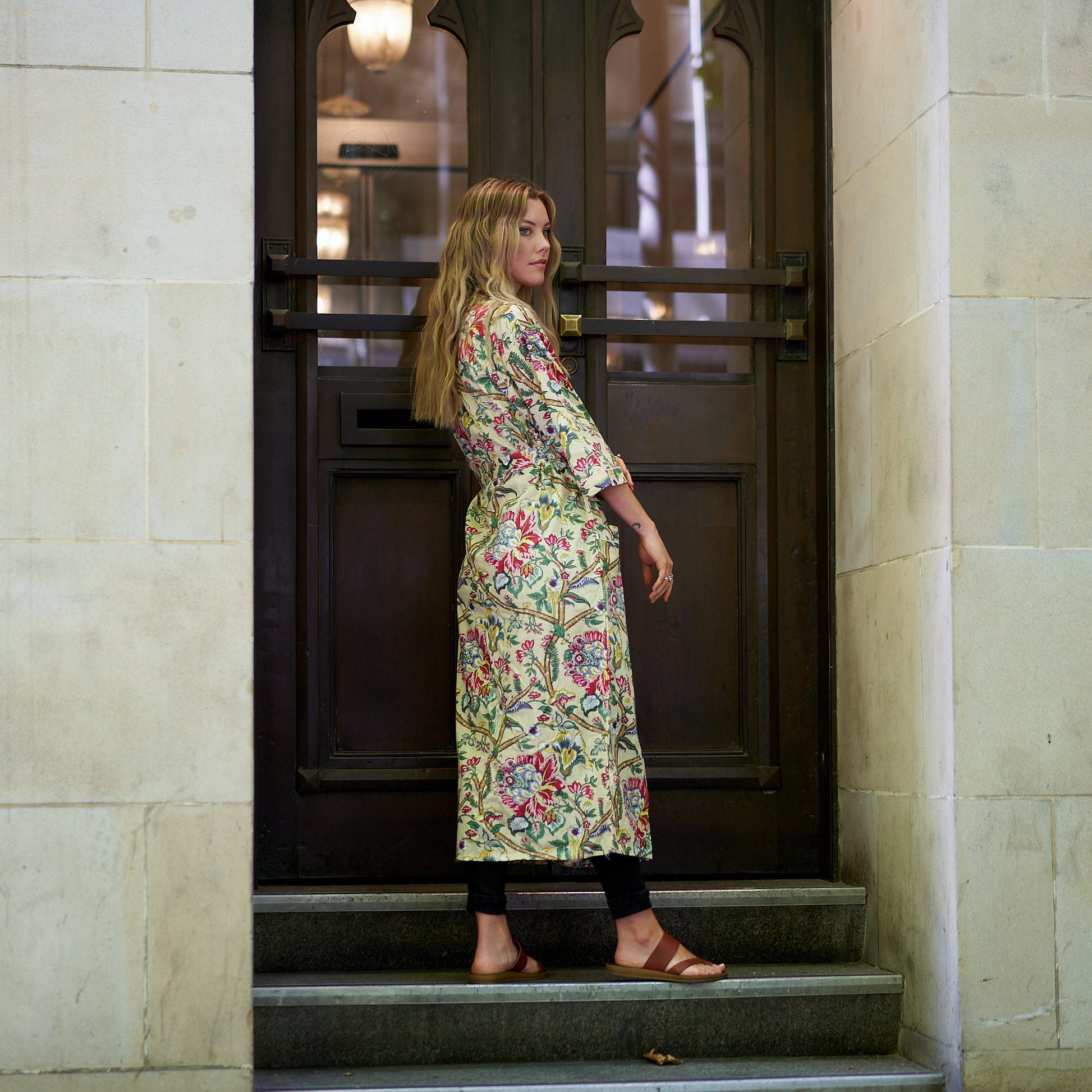 'Rise and Shine' 100% Cotton Kimono Robe