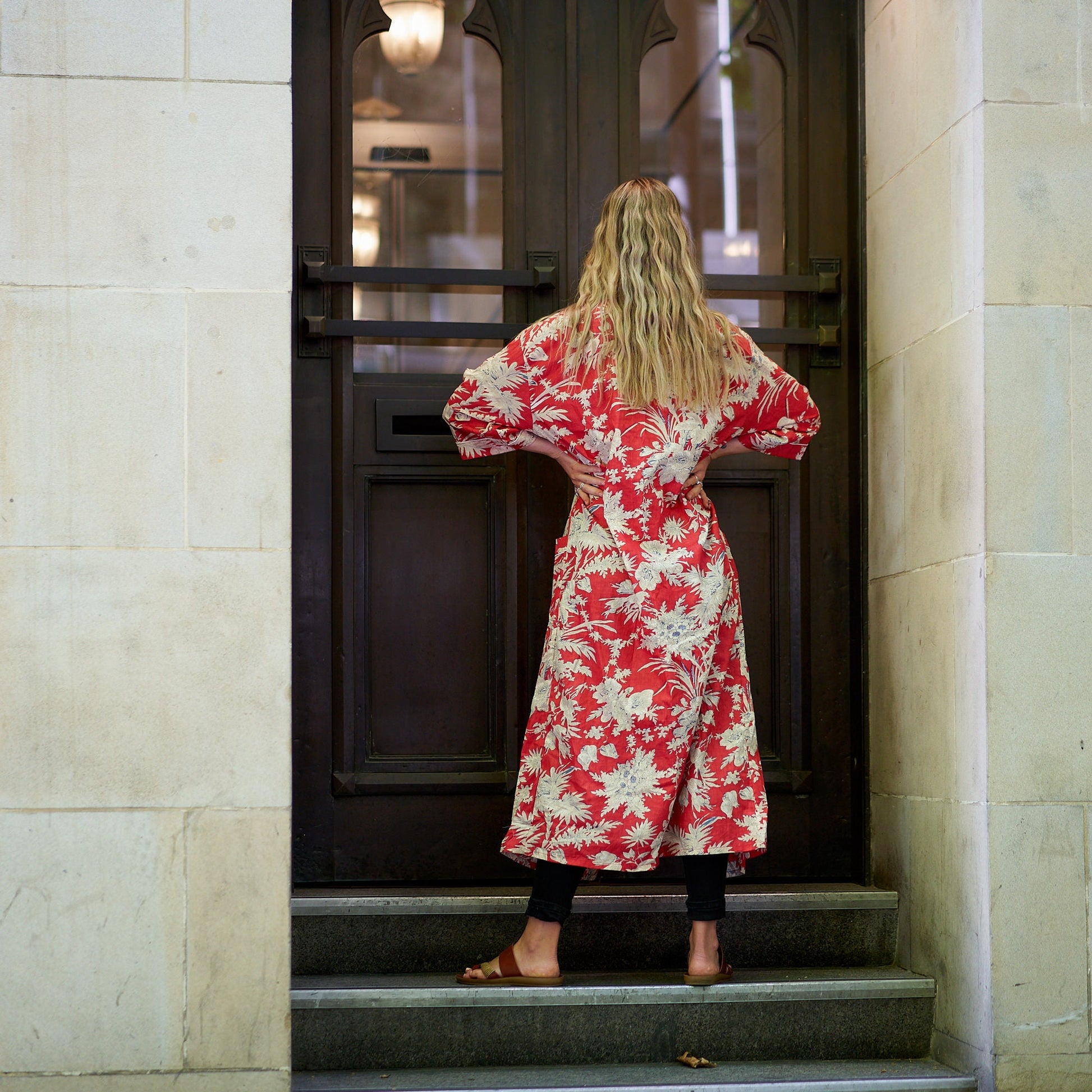 'Island Escape' 100% Cotton Kimono Robe