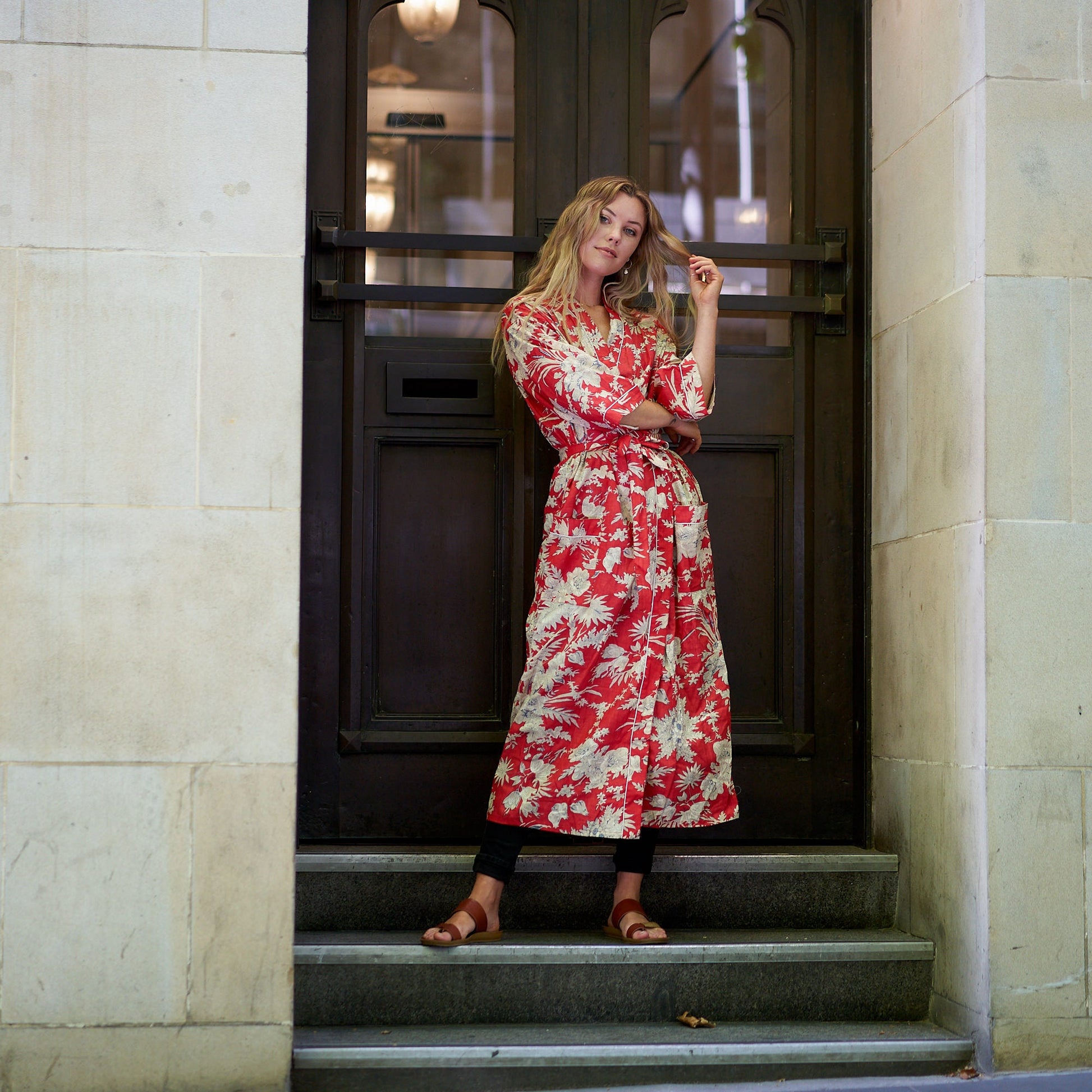 'Island Escape' 100% Cotton Kimono Robe