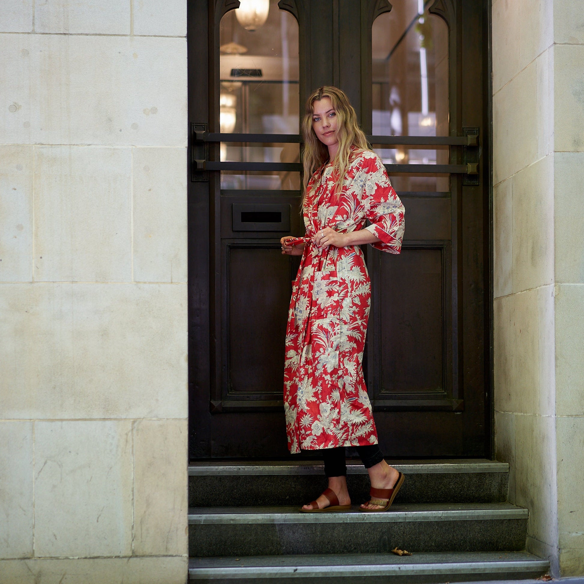 'Island Escape' 100% Cotton Kimono Robe