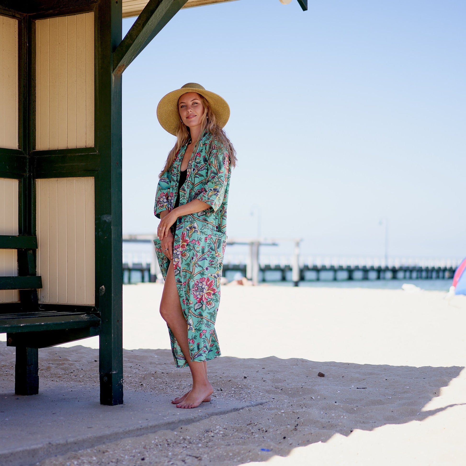 'Rest and Relaxation' 100% Cotton Kimono Robe