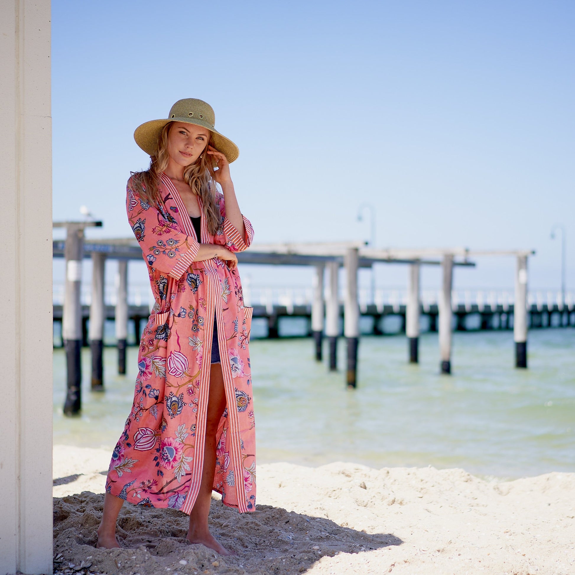 'Island Soul' 100% Cotton Kimono Robe