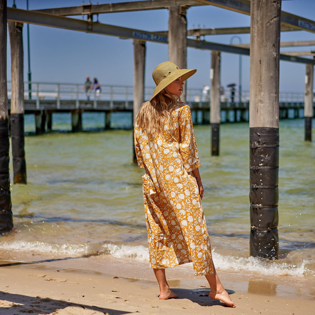 'Sunny Daze' 100% Cotton Kimono Robe