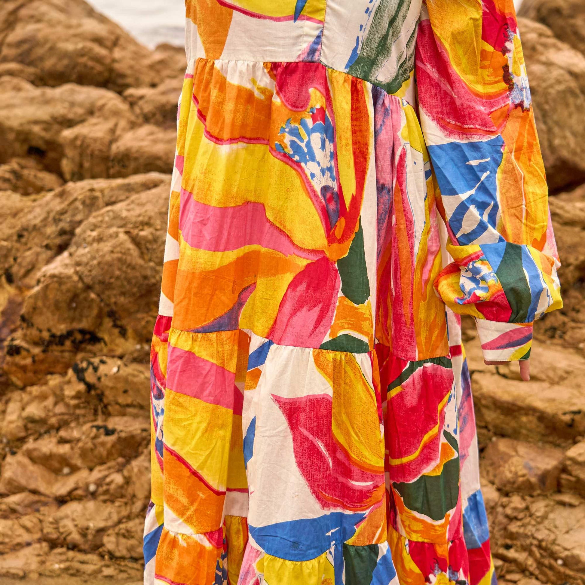 Sunburst Muse Cotton Maxi Dress