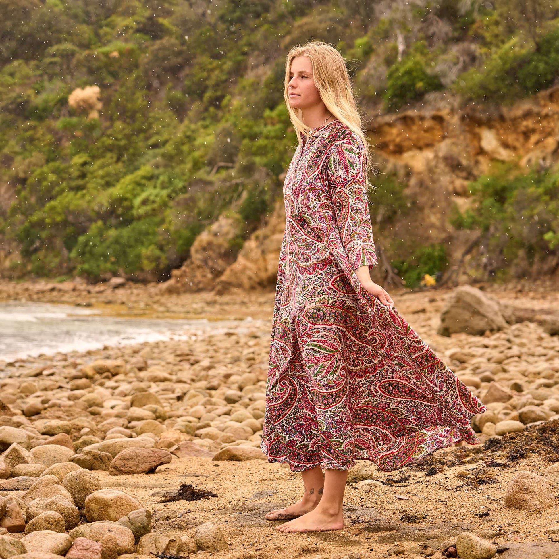 Floral Blooms Paisley Cotton Dress