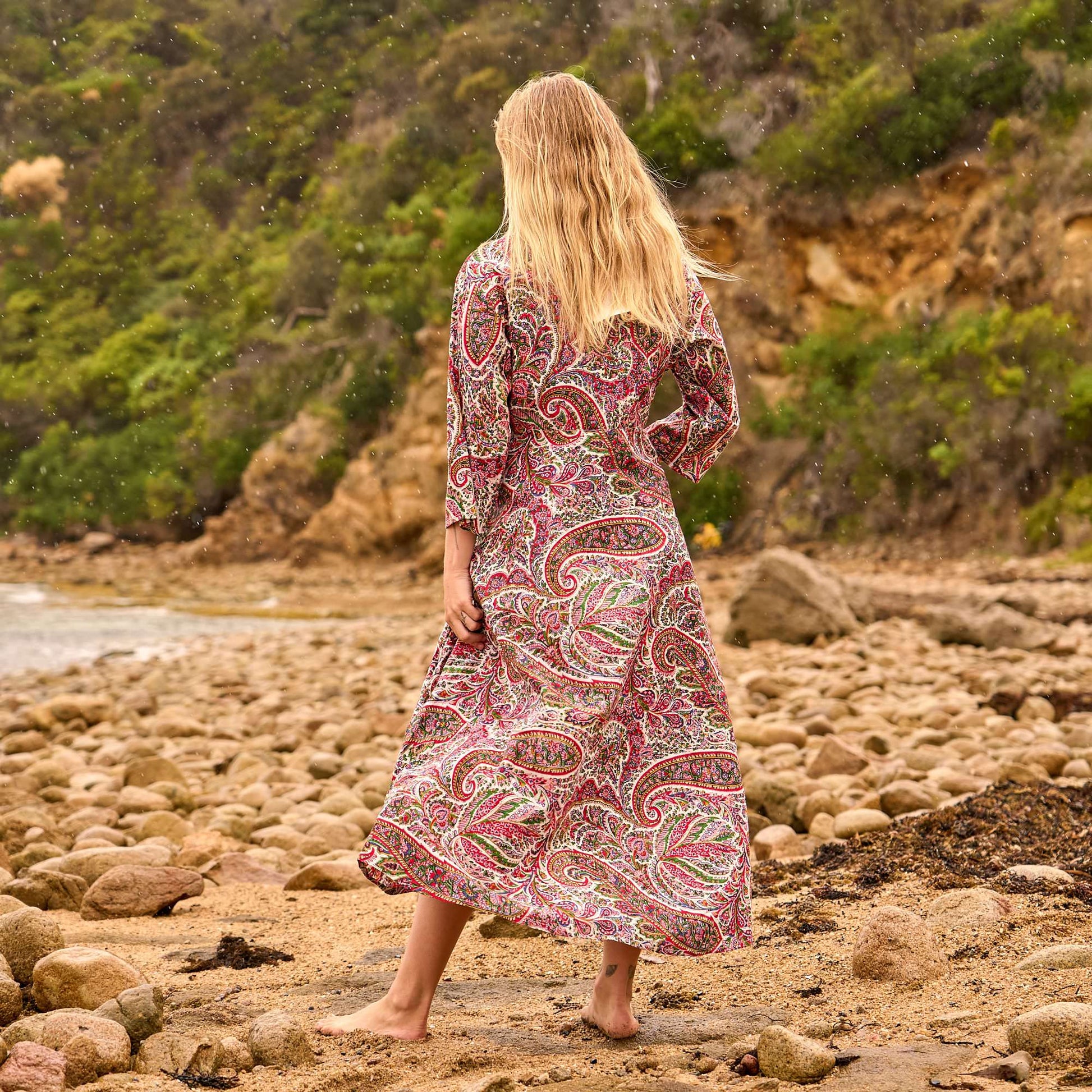 Floral Blooms Paisley Cotton Dress