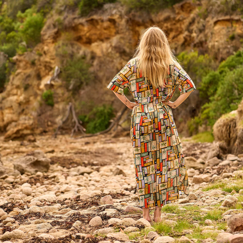 Stylish Boho Printed Maxi Dress for Women with Comfortable Relaxed Fit