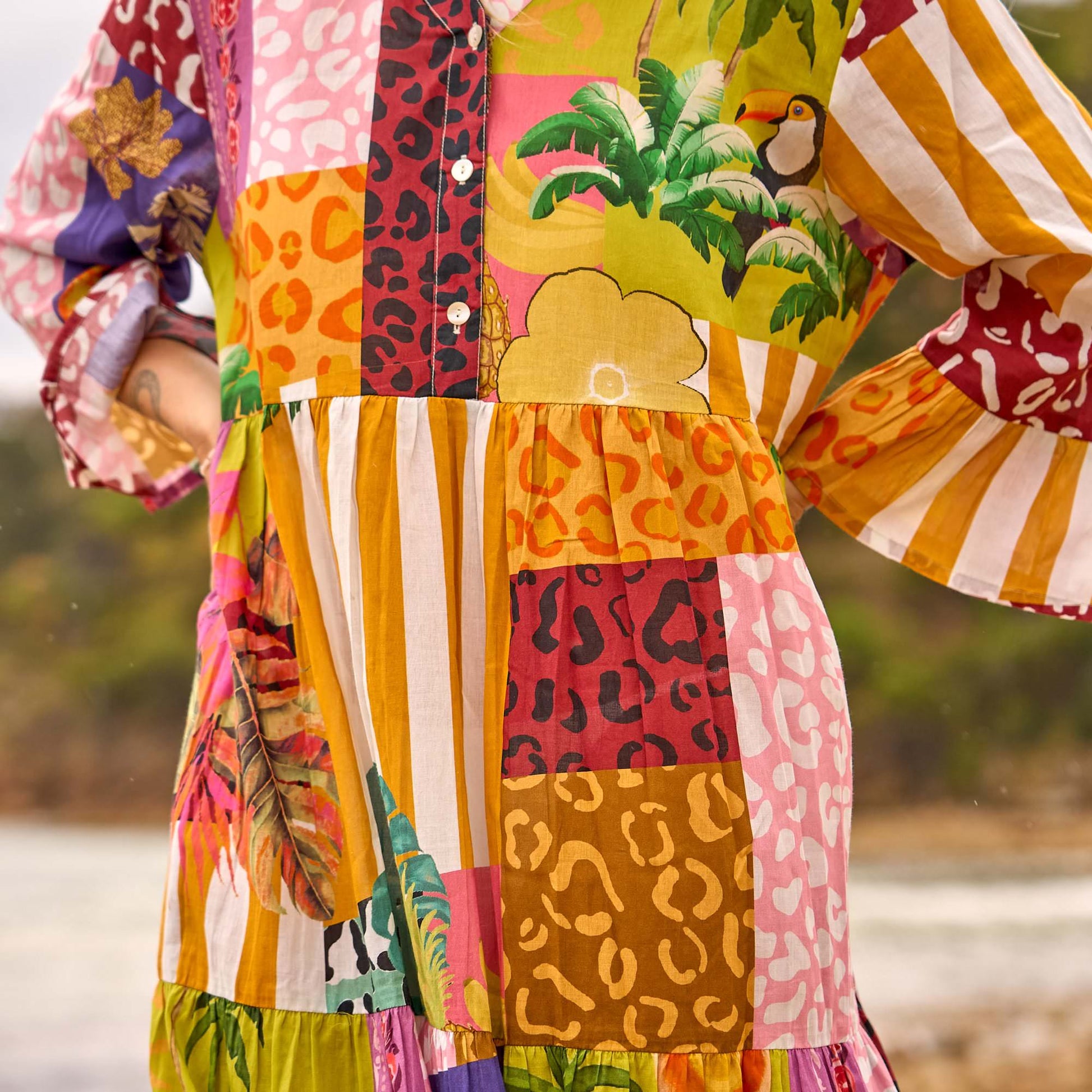 Elegant Colour Block Maxi Dress for Women with Effortless Chic Style