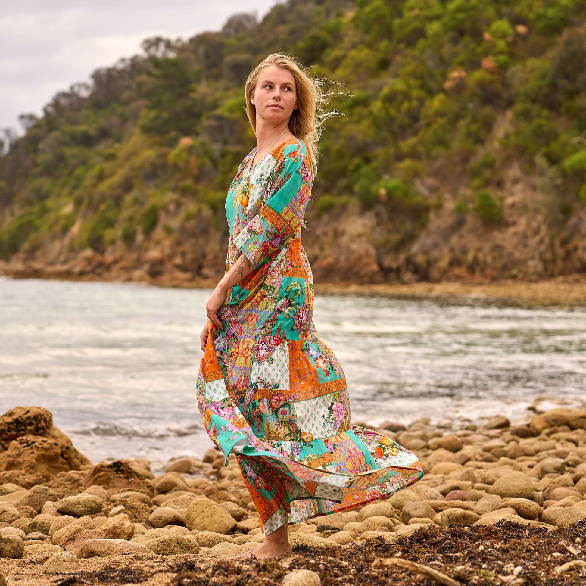Elegant Handmade Cotton Beach Dress Perfect for Vacation and Summer Holidays