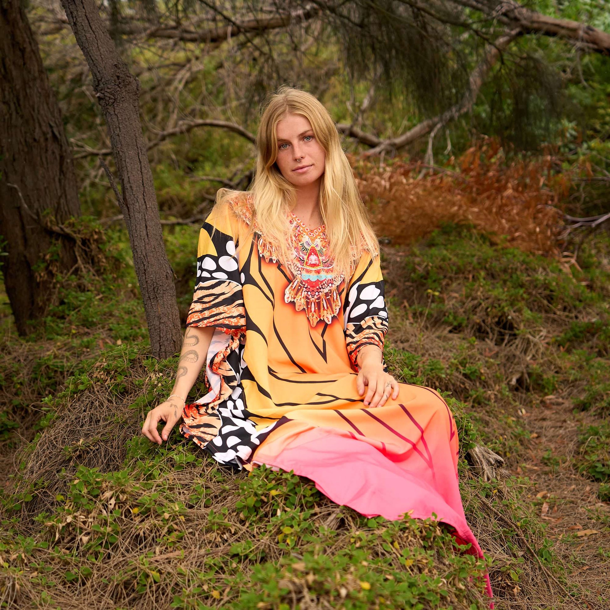 Summer Vibes Silk Kaftan