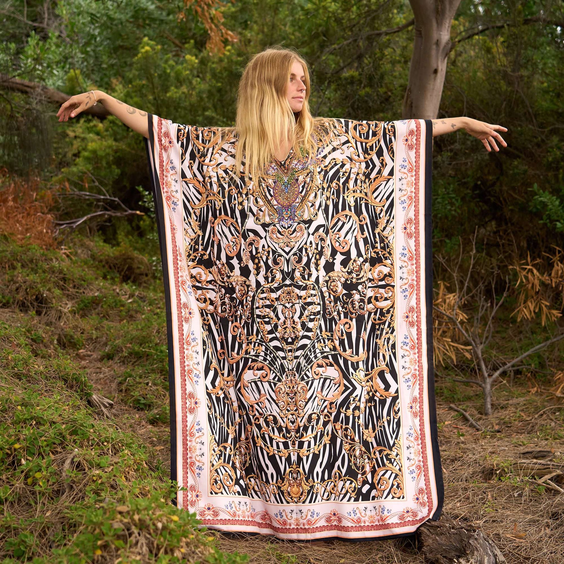 Regal Safari Luxe Silk Kaftan