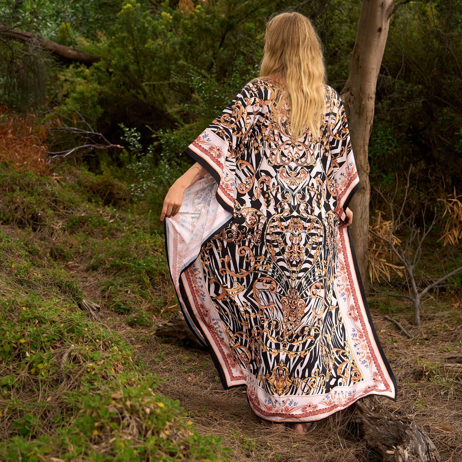 Regal Safari Luxe Silk Kaftan