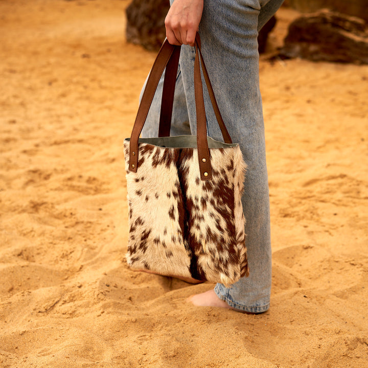 Genuine Cowhide Tote Bag - Artisan Threads