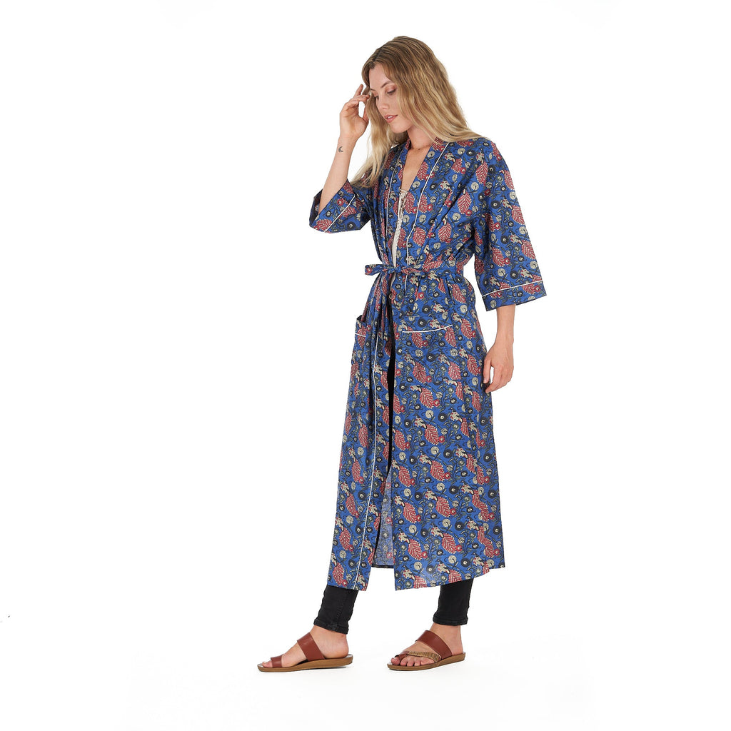 'Serene Style' 100% Cotton Kimono Robe