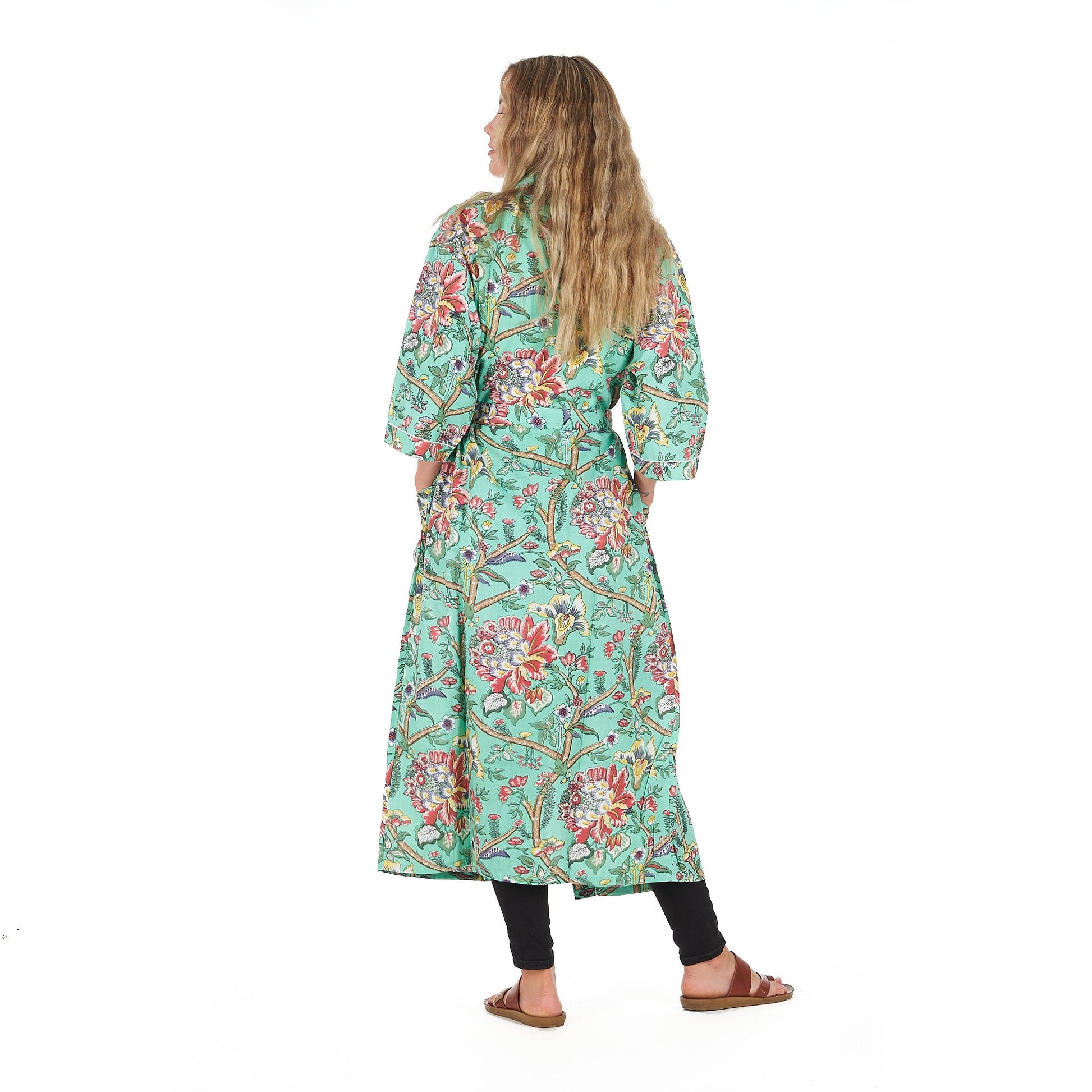 'Calm & Collected' 100% Cotton Kimono Robe