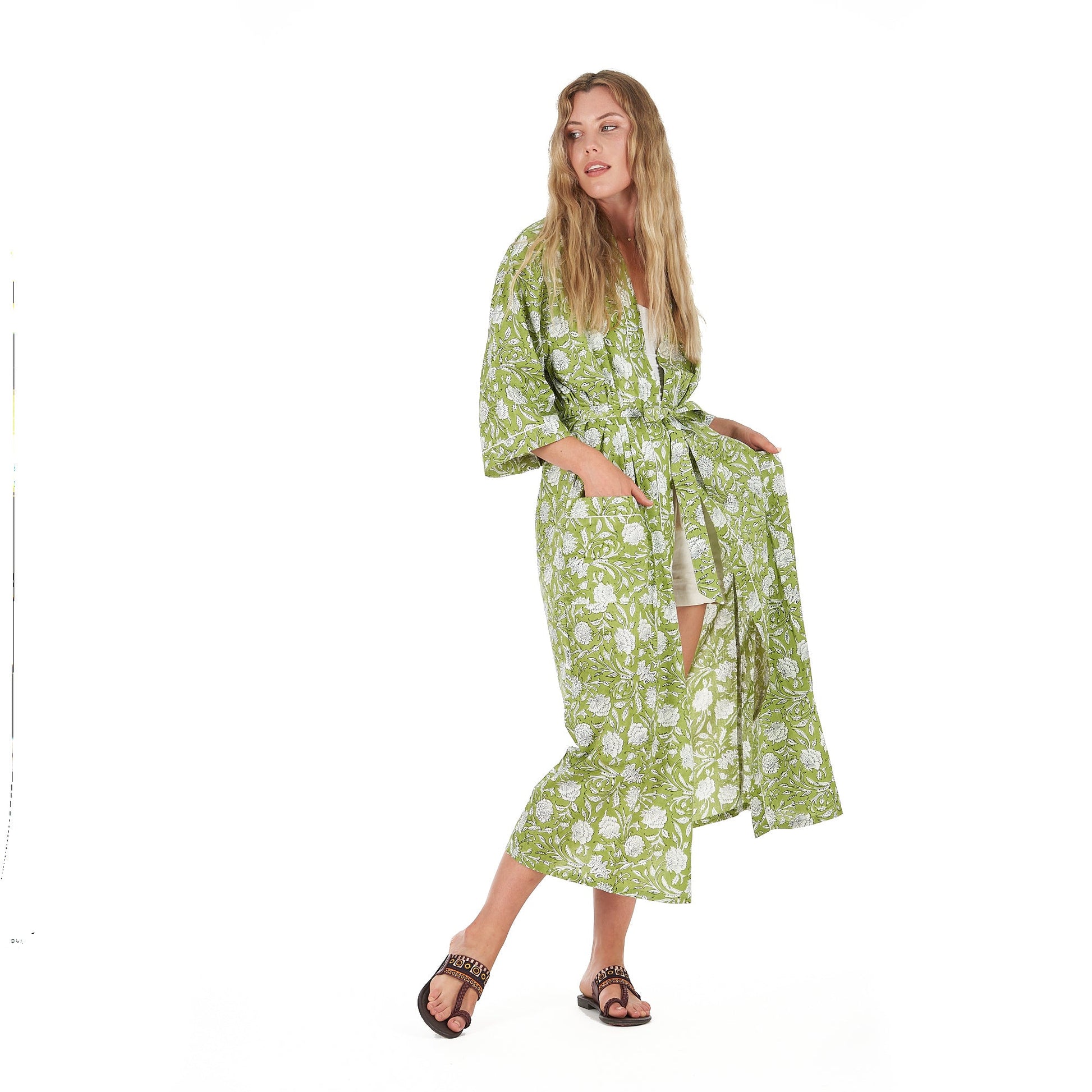 'Soothing Sanctuary' 100% Cotton Kimono Robe