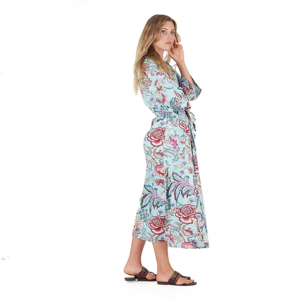 'Island Euphoria' 100% Cotton Kimono Robe