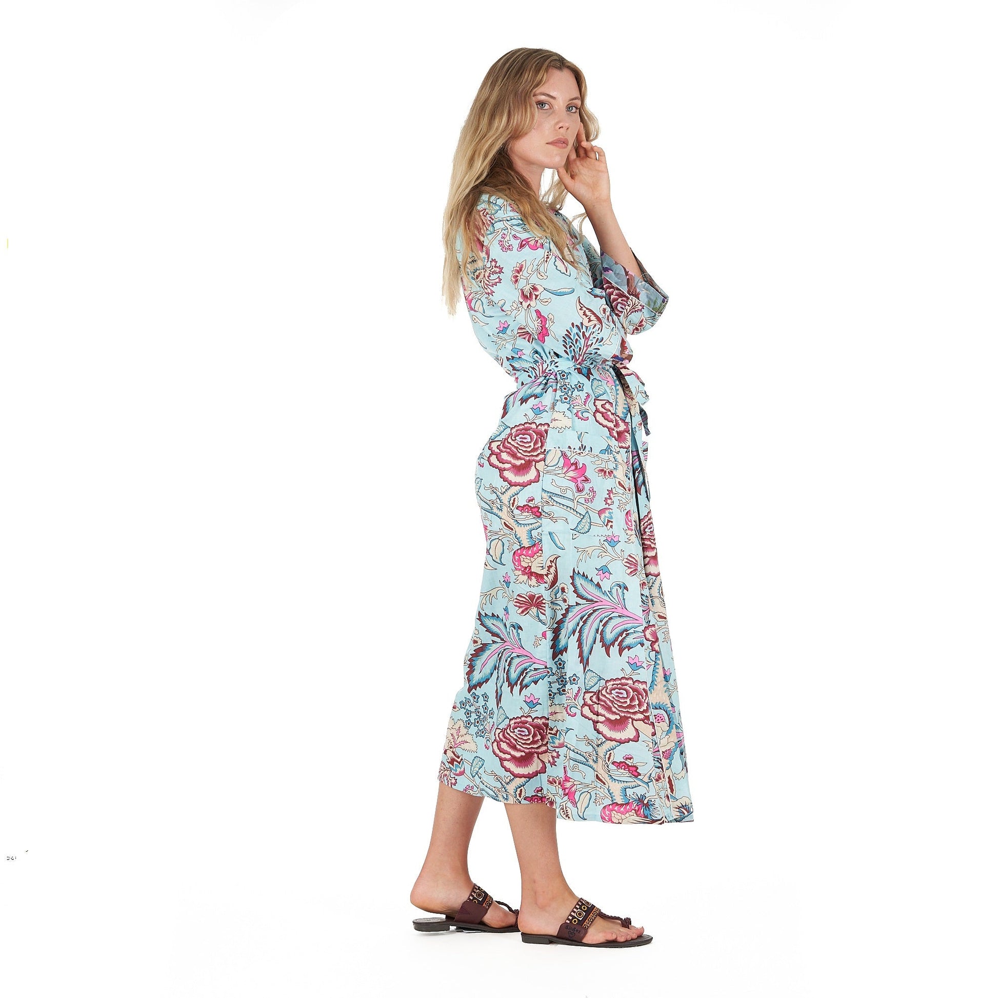 'Island Euphoria' 100% Cotton Kimono Robe