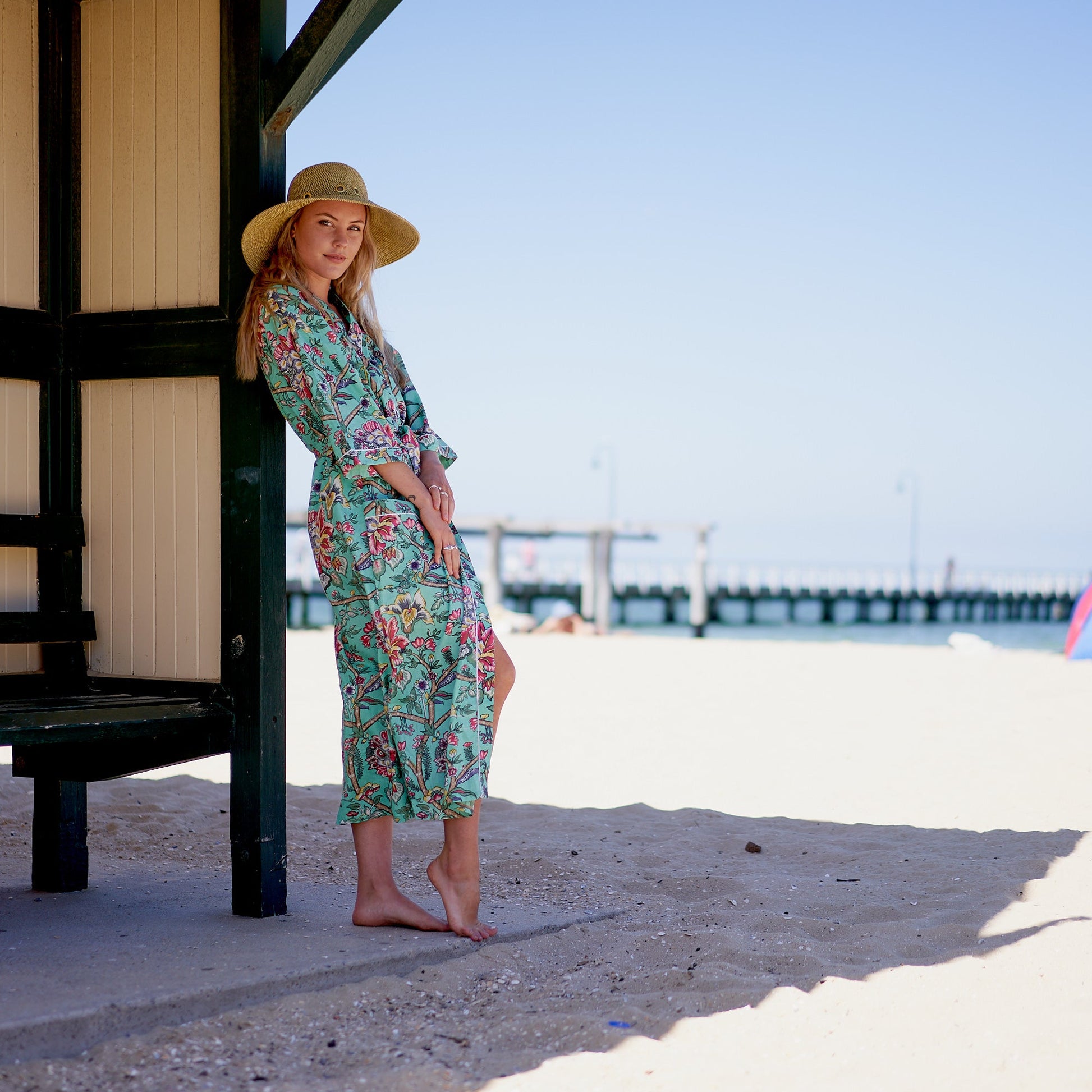 'Rest and Relaxation' 100% Cotton Kimono Robe