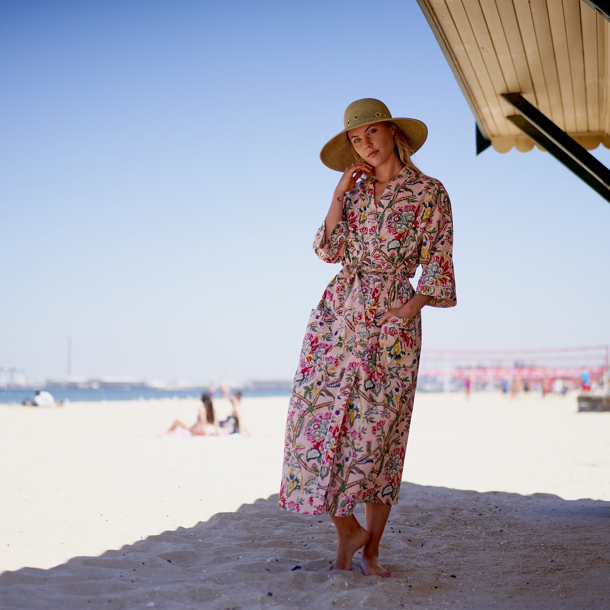 'Summer Breeze' 100% Cotton Kimono Robe