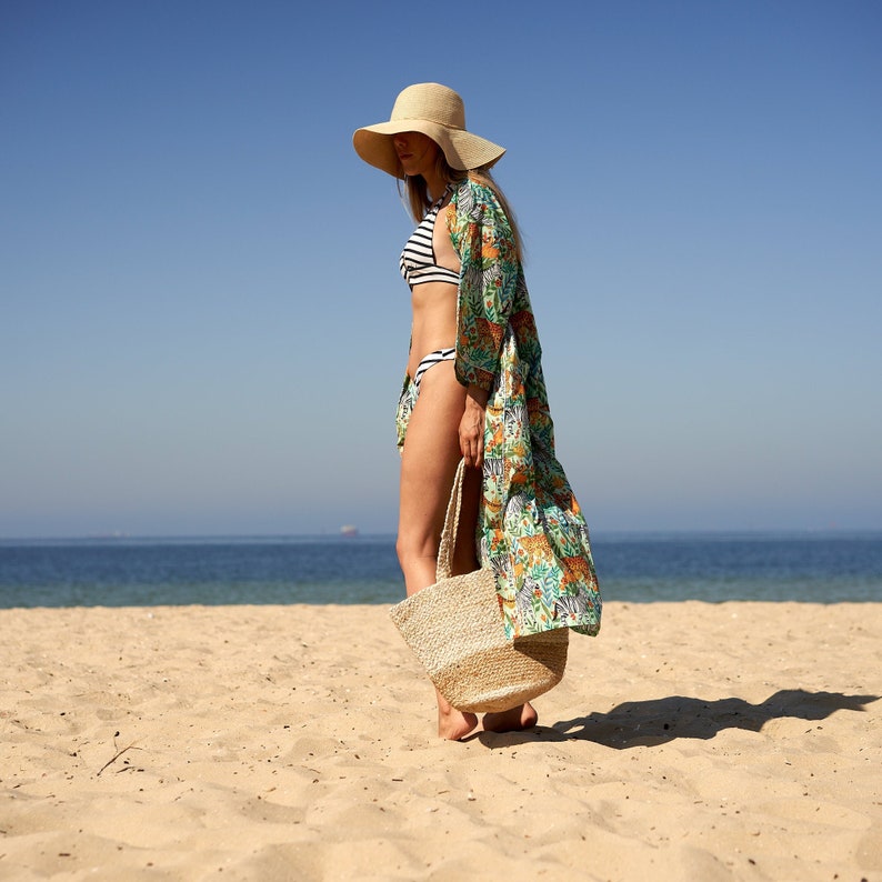 'Island Dreams' 100% Cotton Kimono Robe