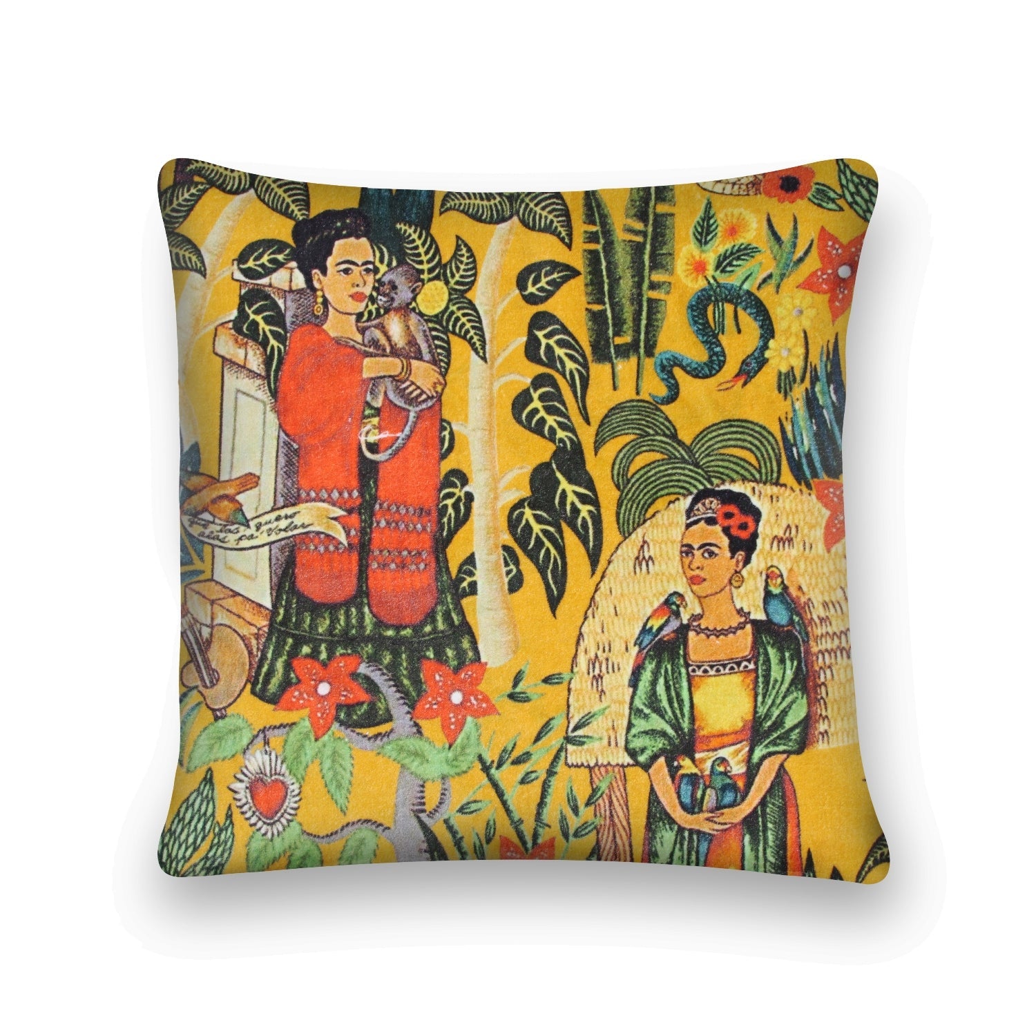 'Inspired by Frida' 100% Cotton Velvet Cushion Cover