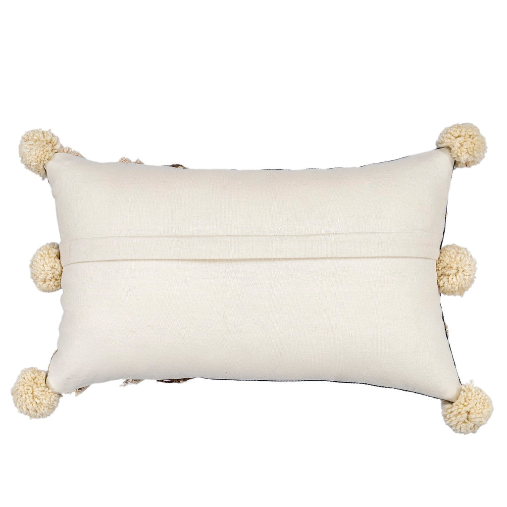 'Wanderlust Whimsy' Hand-Woven Cotton Wool Cushion Cover