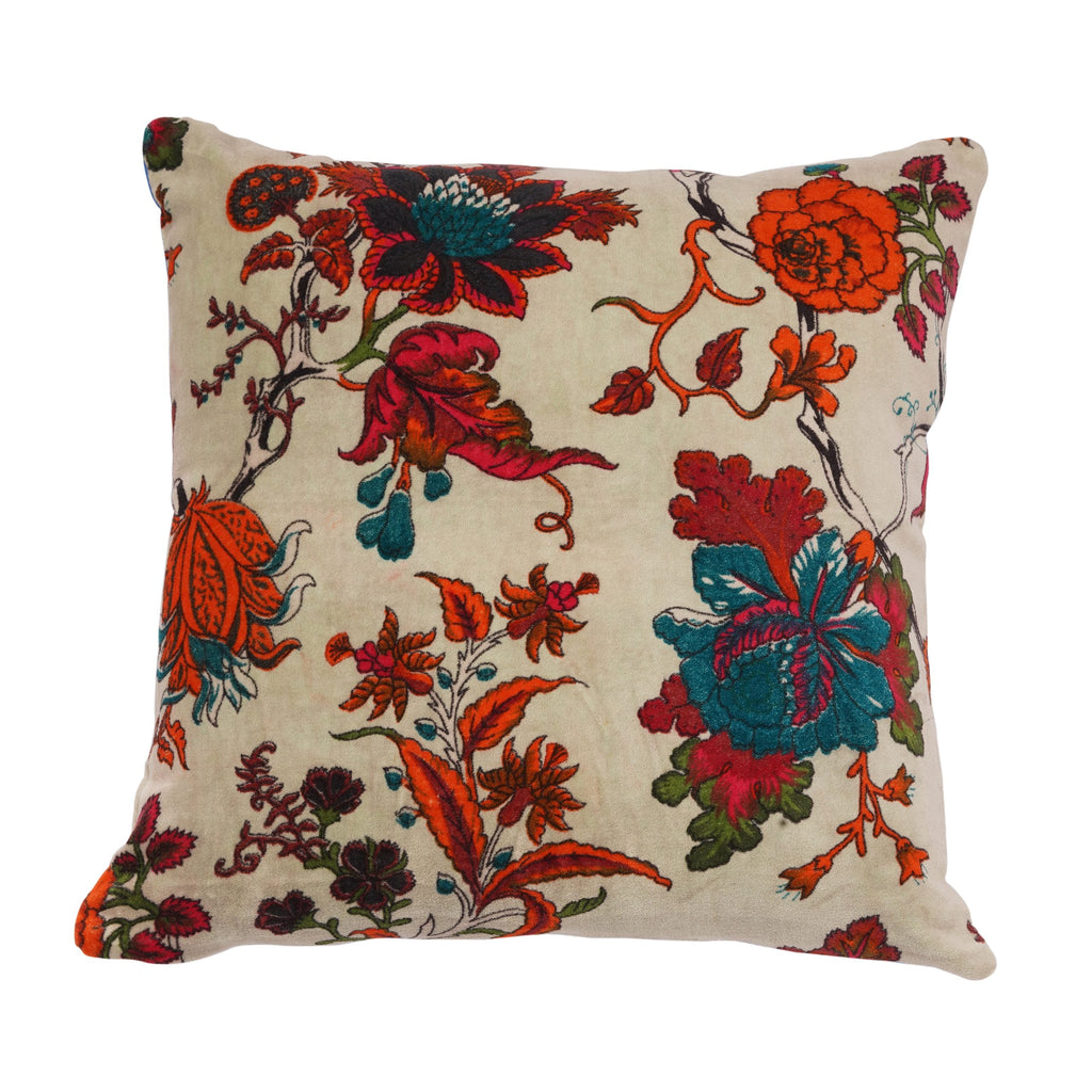 100% Velvet Cotton Cushion Cover - Beige