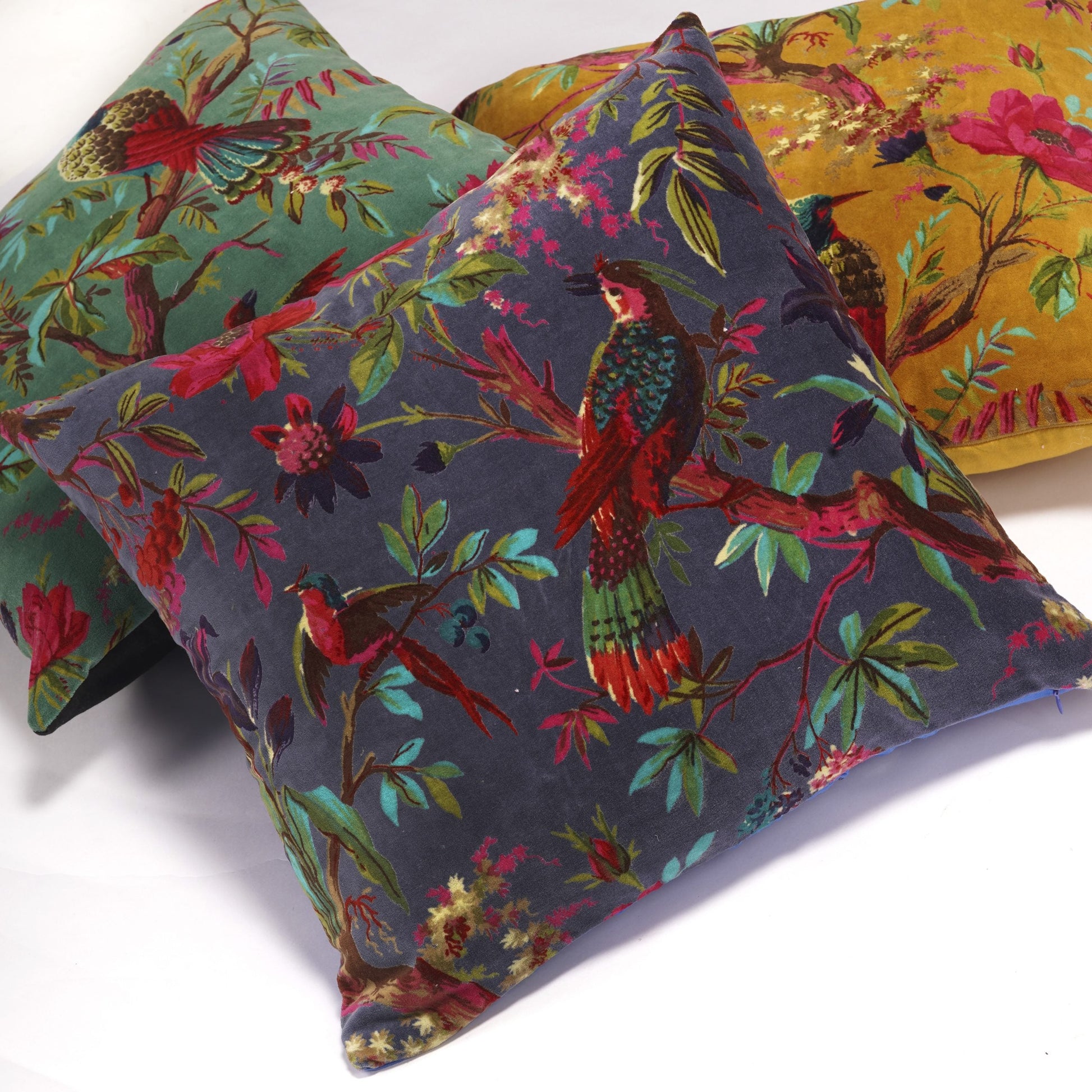 100% Cotton Velvet Cushion Cover - Aviva Getaway