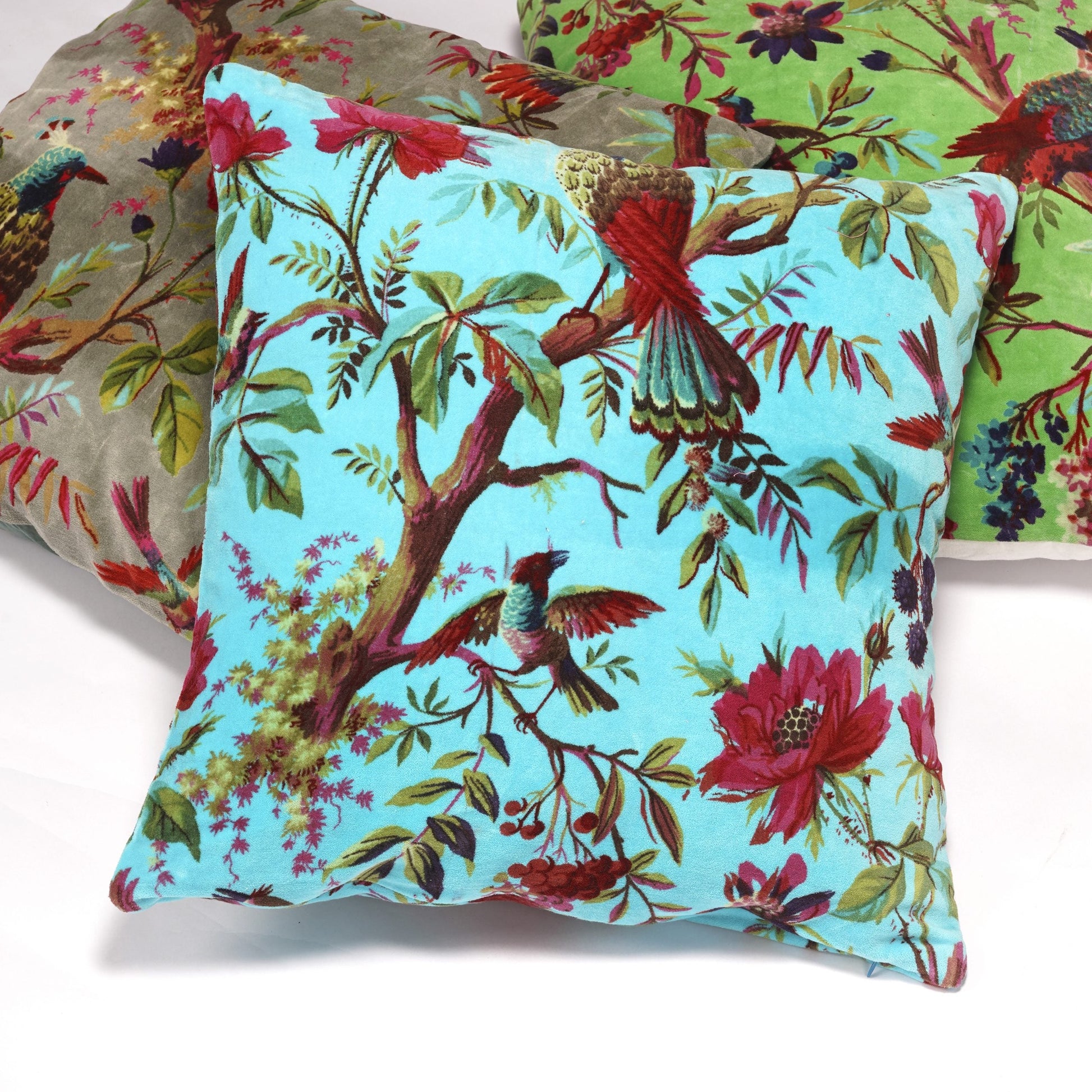 100% Velvet Cotton Cushion Cover - Sky Paradise