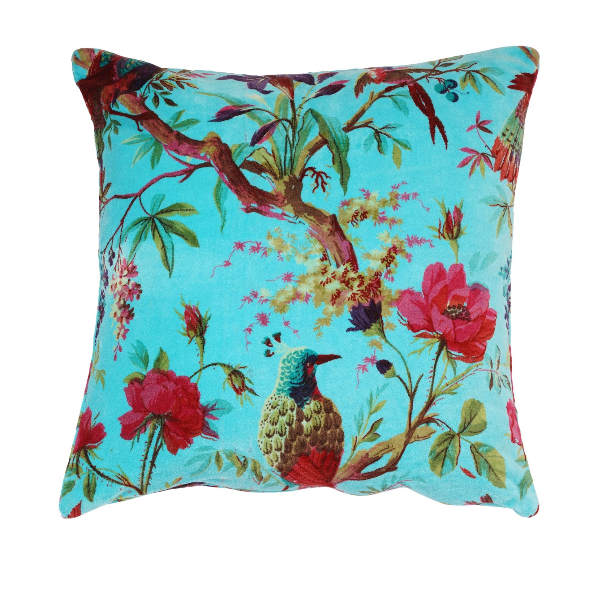 100% Velvet Cotton Cushion Cover - Sky Paradise
