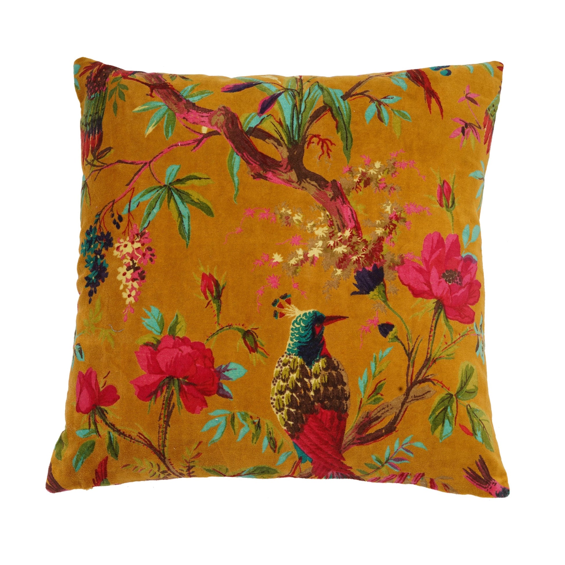 'Paradise Found' 100% Cotton Velvet Cushion Cover