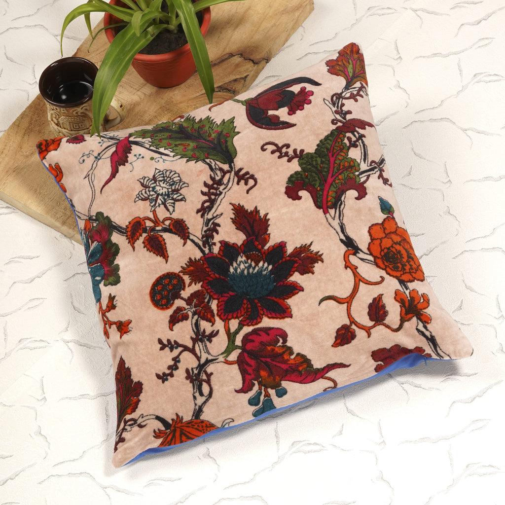 'Eisha Escape' 100% Cotton Velvet Cushion Cover