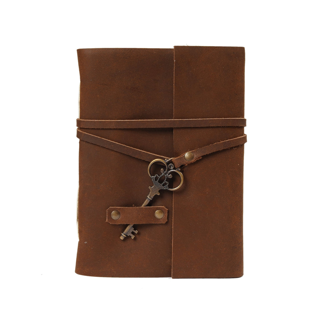 Vintage Leather Journal - Key to Paradise