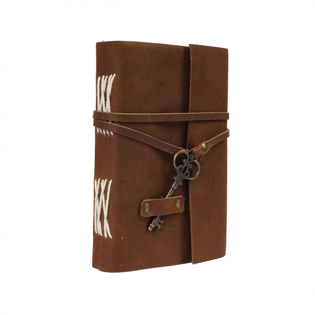 Vintage Leather Journal - Key to Paradise