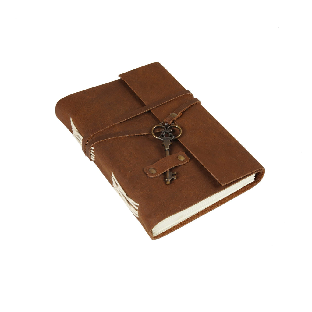 Vintage Leather Journal - Key to Paradise