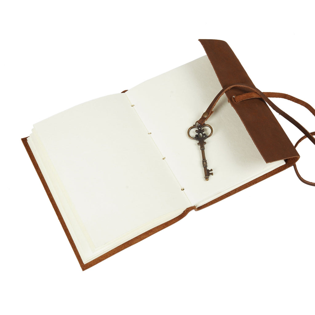 Vintage Leather Journal - Key to Paradise