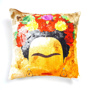 'Artistic Bohemia' 100% Cotton Velvet Cushion Cover