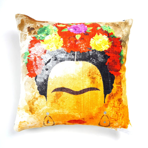 'Artistic Bohemia' 100% Cotton Velvet Cushion Cover