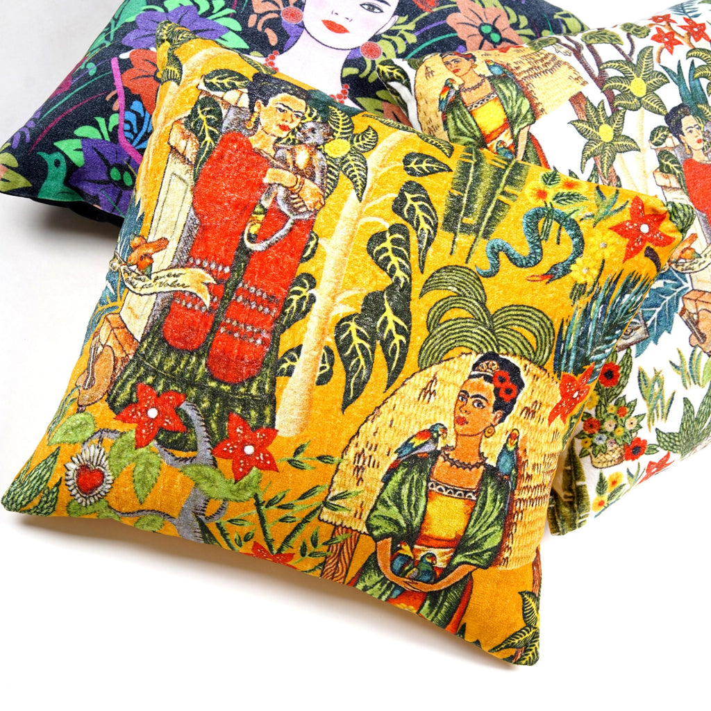 100% Cotton Velvet Cushion Cover - Eclectic Enchantment